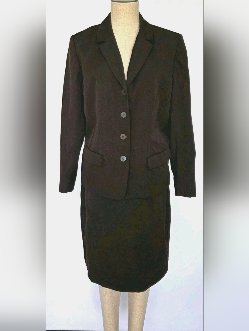 Liz Claiborn Classics Petites Wool Skirt Suit 14